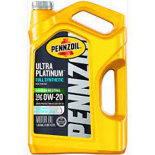 Pennzoil Platinum SAE 0W-20 Dexos Full Synthetic Motor Oil, 5 qt